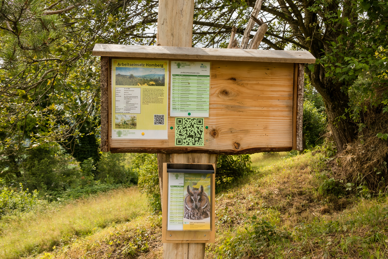 Infotafel unseres Vereins für eigene Meldungen